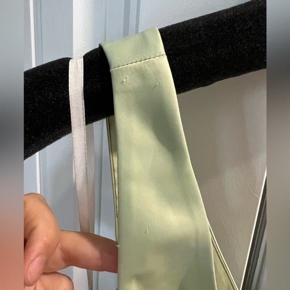 NWT Lovers and Friends Dawn Gown Sage Green draped satin maxi dress Revolve S - Picture 9 of 14